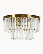 Antique brass finish paired with K9 crystal