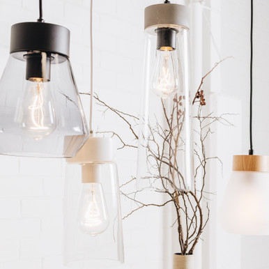 Teak suspension with black trim from our Modus range