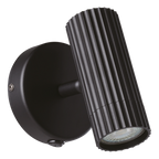Black single spotlight with adjustable head
