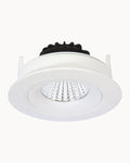Roto 83mm IP54 8W 3000K Tiltable Downlight White