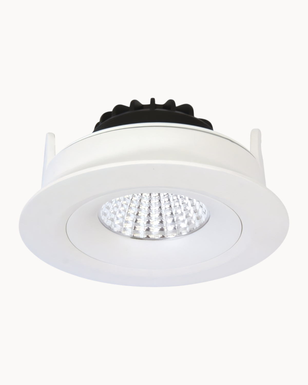 Roto 83mm IP54 8W 3000K Tiltable Downlight White