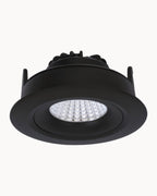 Roto 83mm IP54 8W 3000K Tiltable Downlight Black