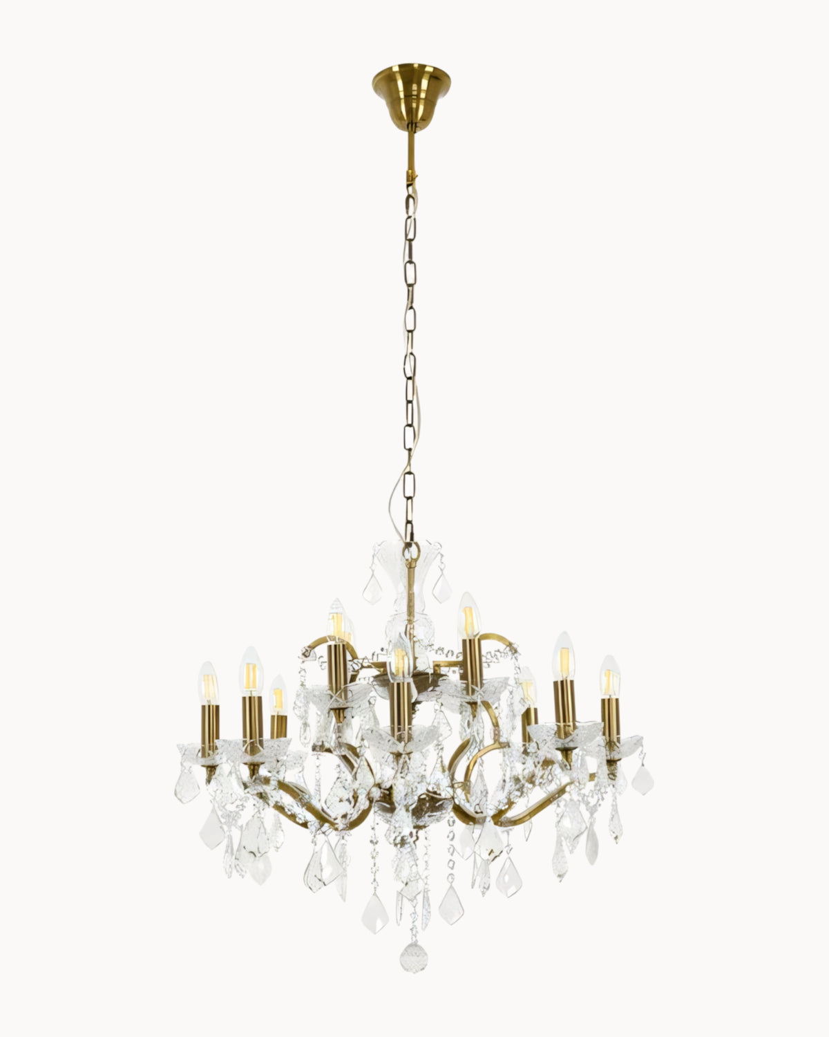 Florian 12 Light Pendant Antique Brass