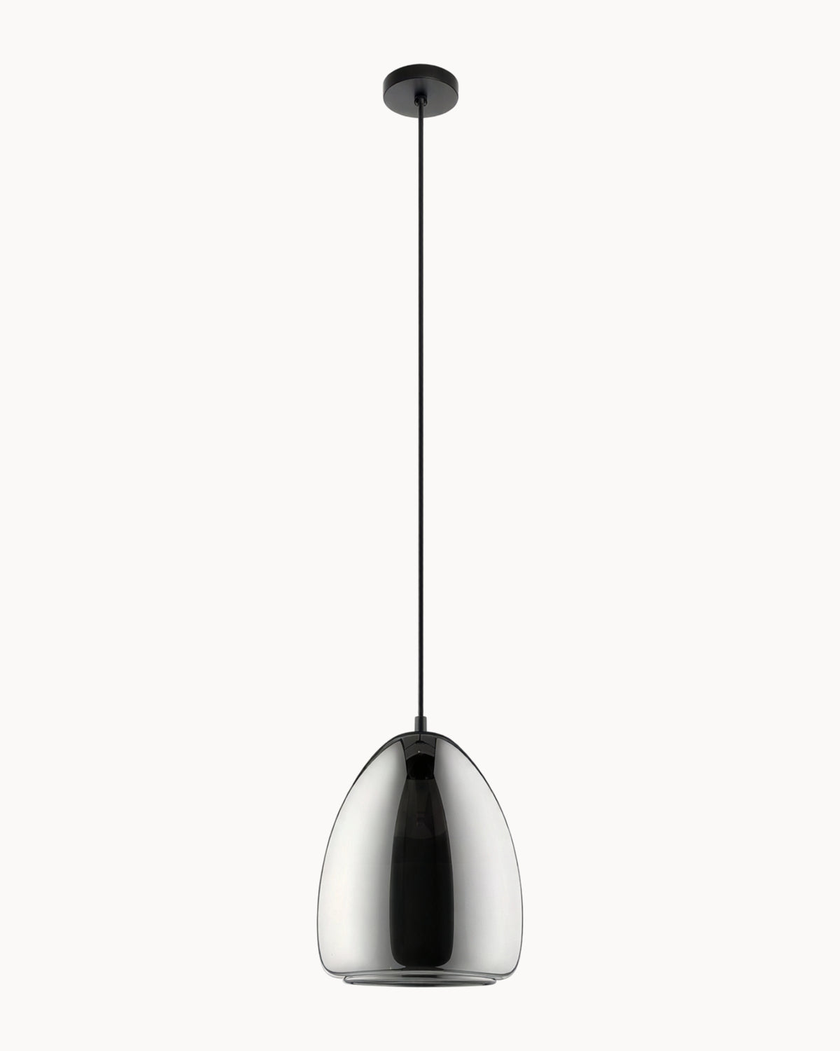 Alobrase 300mm Pendant Smoke Mirror Glass/Black