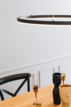 Black circular pendant