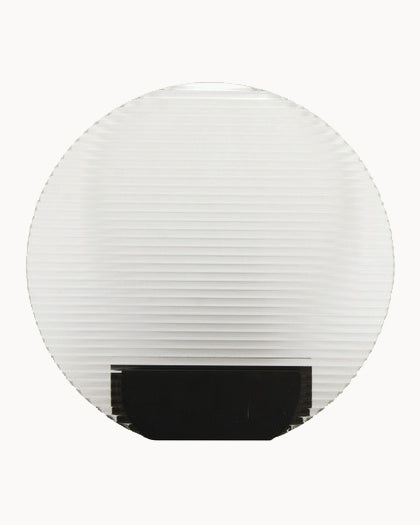 Clear round ribbed glass