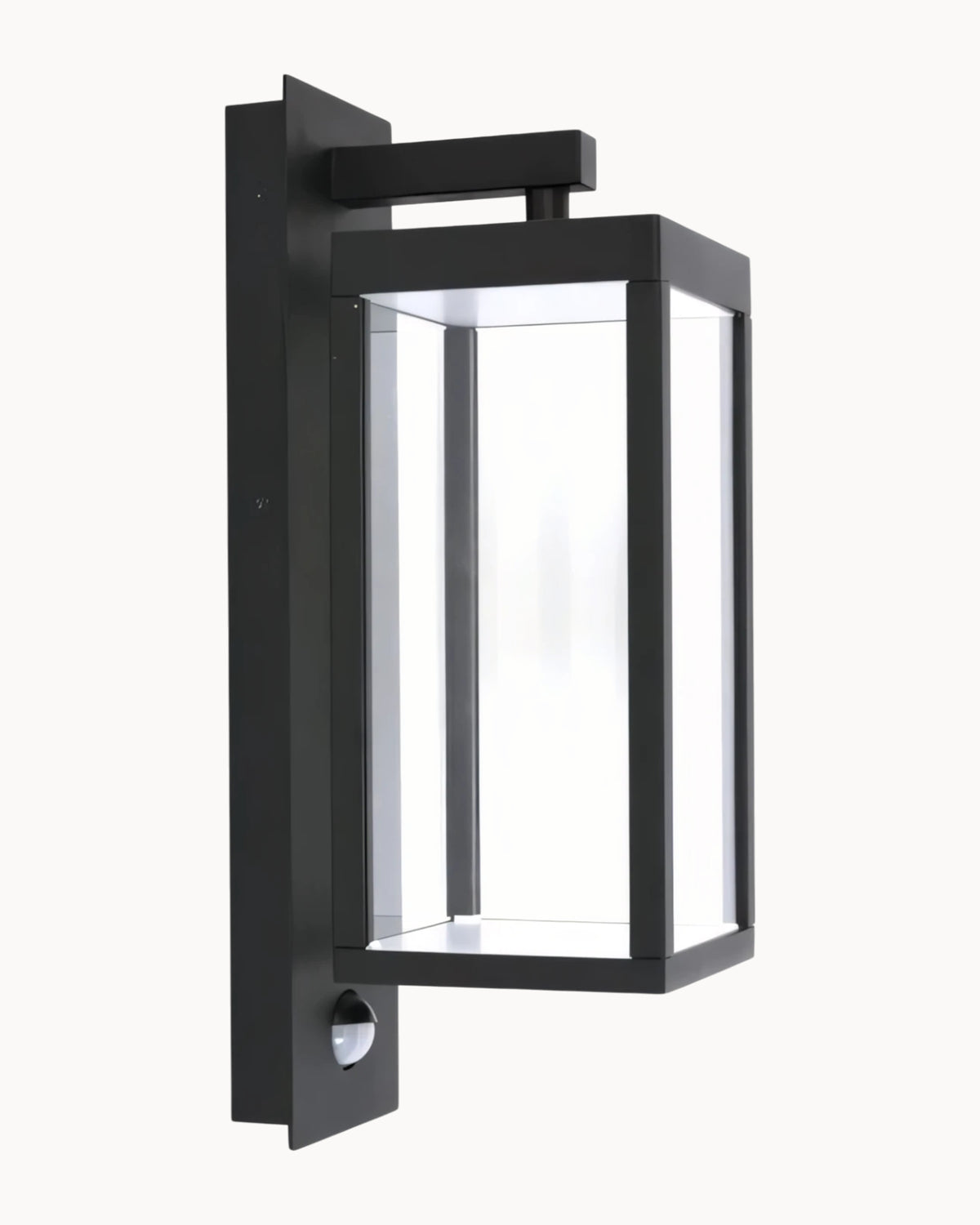Hampton Exterior Wall Light with Sensor Black