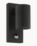 Riga 5 Wall Light with Sensor Black