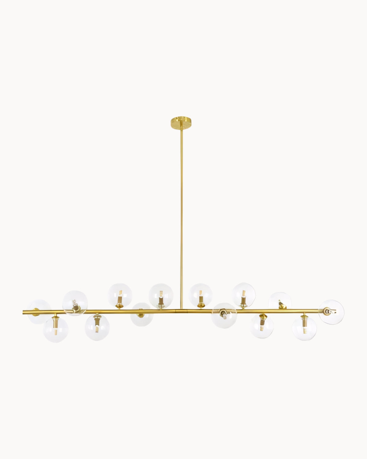 Clooney 14 Light Pendant Brass with Clear Glass