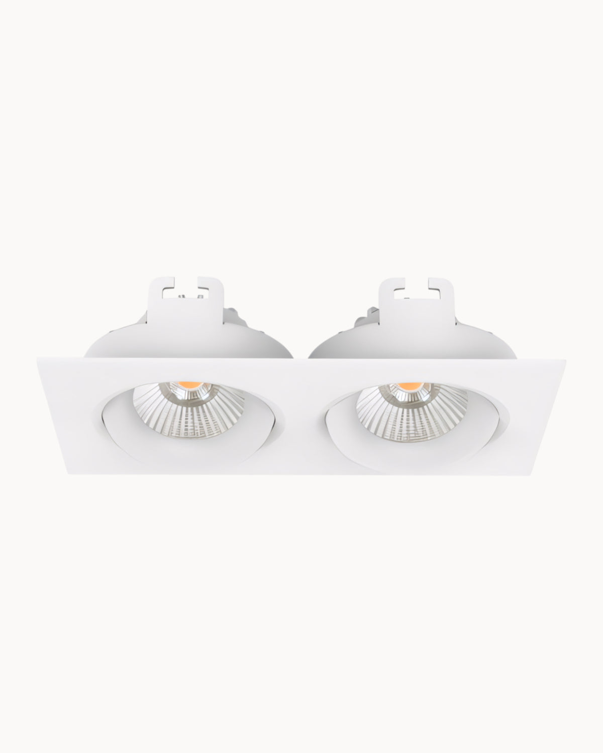 Totem 83mm IP54 16W 3000K 2 Light Tiltable Downlight White