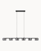 Copillos 6 Light Pendant Black with Black Transparent Glass