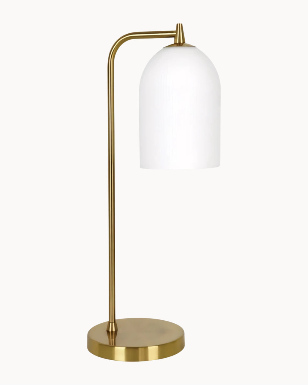 Edit Table Lamp Brass with Opal Ribbed Glass