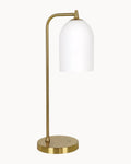 Edit Table Lamp Brass with Opal Ribbed Glass