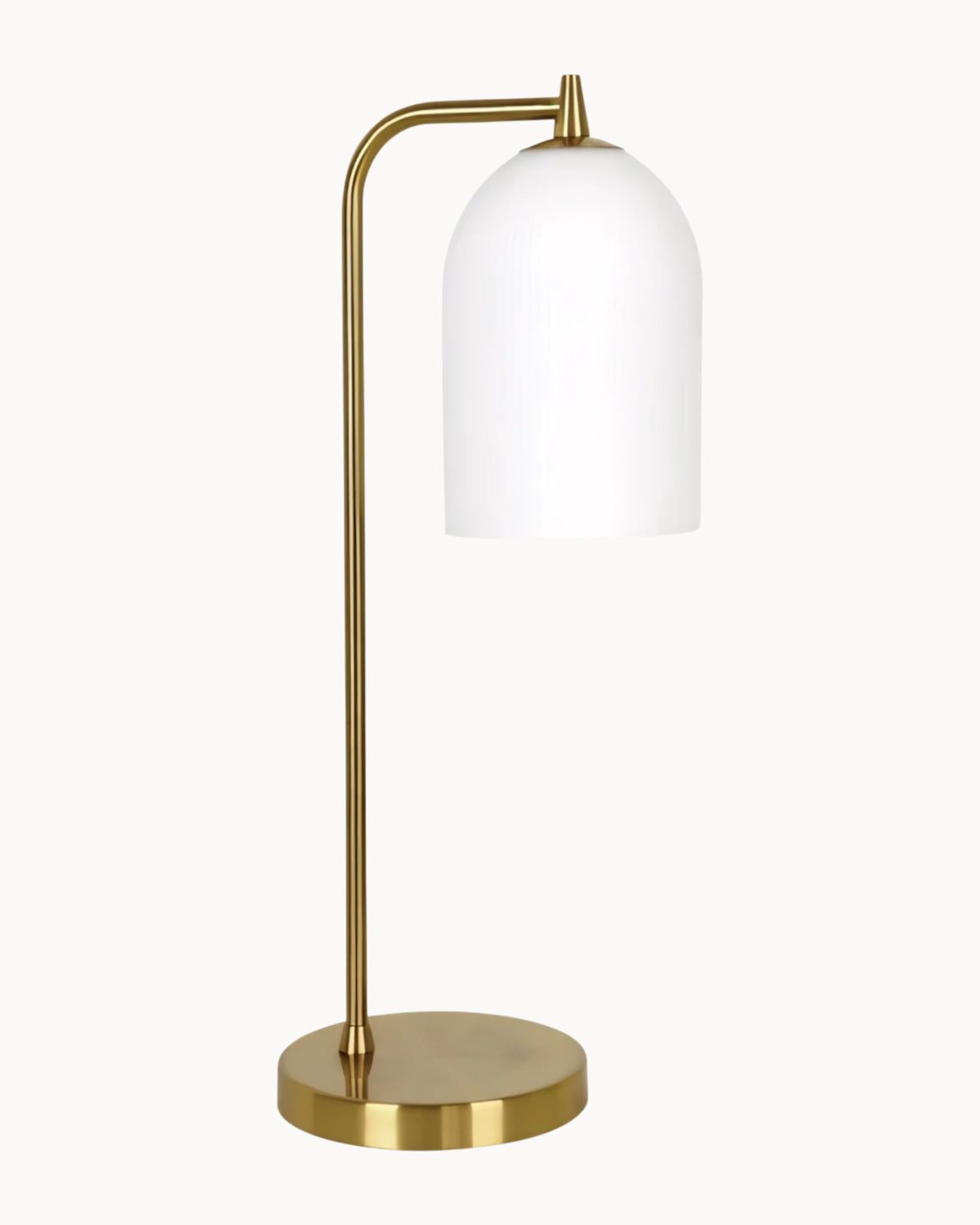 Edit Table Lamp Brass with Opal Ribbed Glass