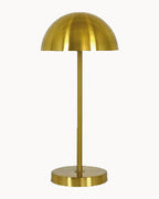 Brass table lamp with mushroom shade