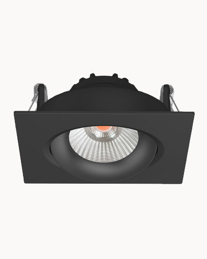 Black square downlight