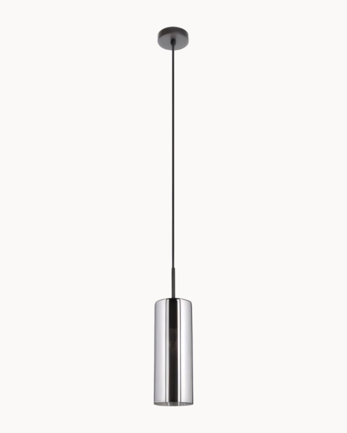 Selvino Pendant Smoke Mirror Glass/Black