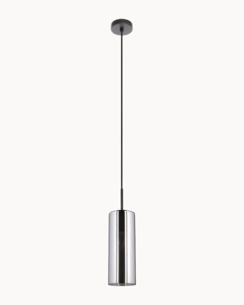 Selvino Pendant Smoke Mirror Glass/Black