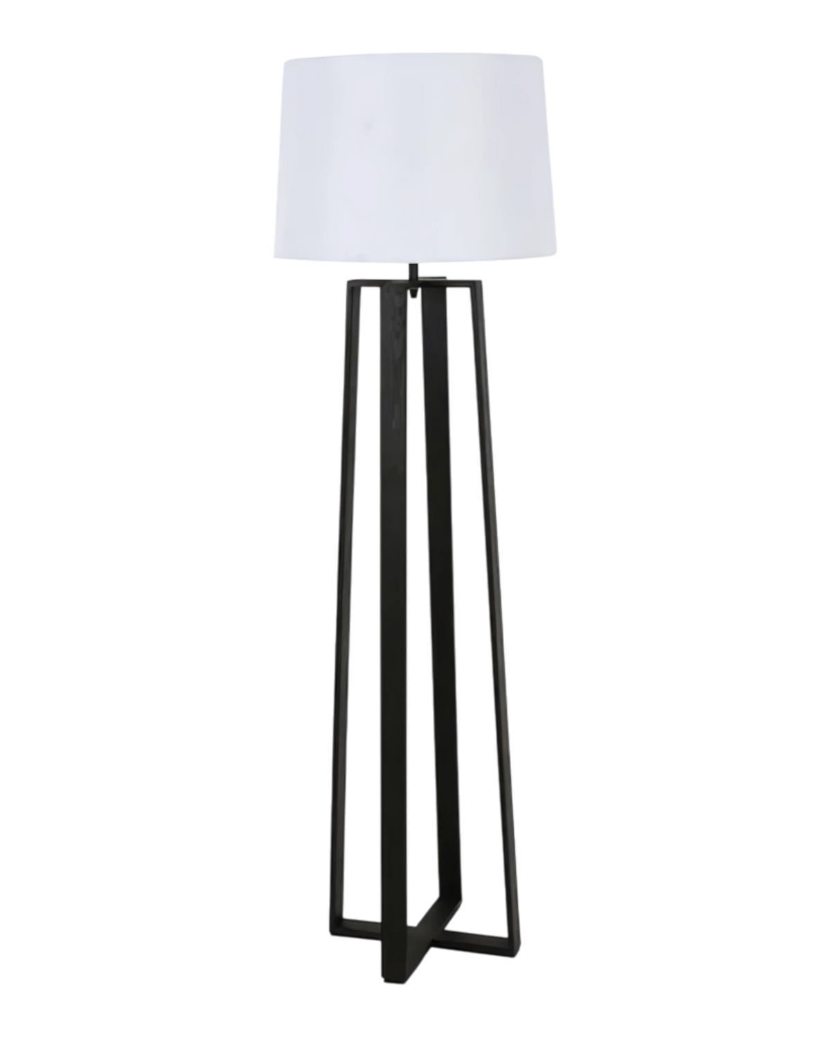 Copenhagen I Floor Lamp Black with Off White Shade