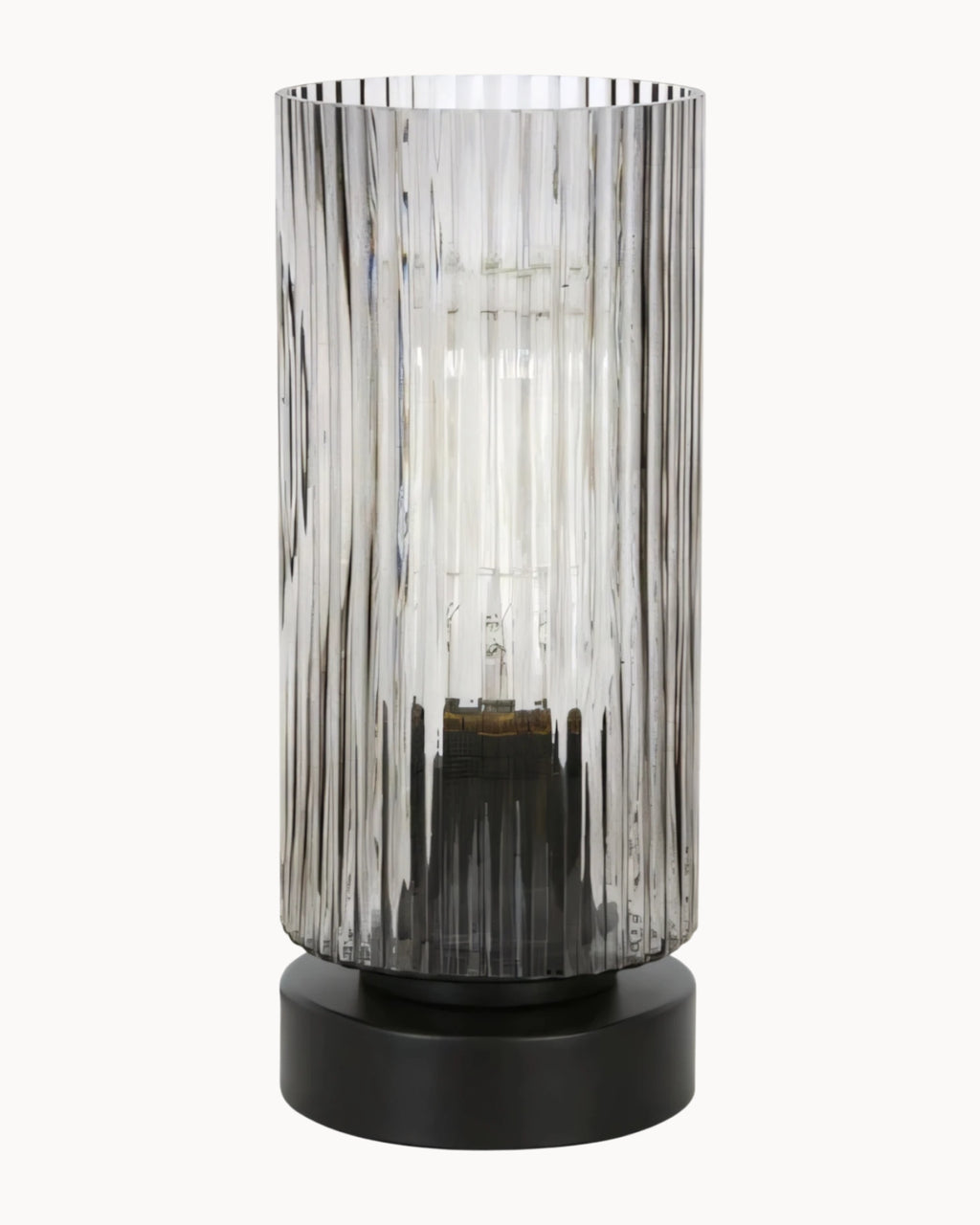 Carle Touch Table Lamp with USB Port Black/Smoke