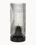 Carle Touch Table Lamp with USB Port Black/Smoke