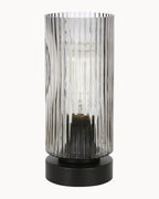 Carle Touch Table Lamp with USB Port Black/Smoke