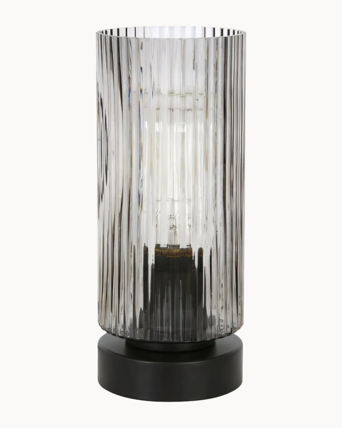 Carle Touch Table Lamp with USB Port Black/Smoke