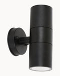 Liro IP65 2 Light Wall Light Carbon Fibre Blend Black