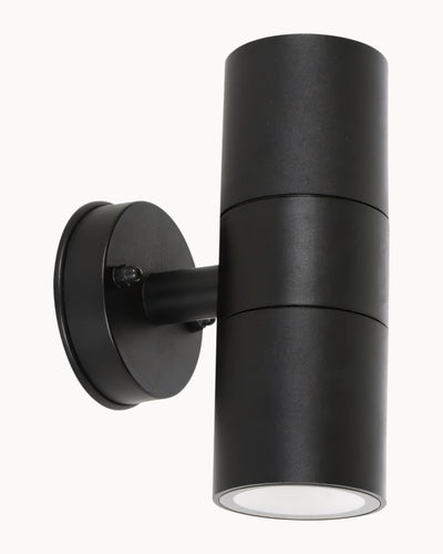 Liro IP65 2 Light Wall Light Carbon Fibre Blend Black