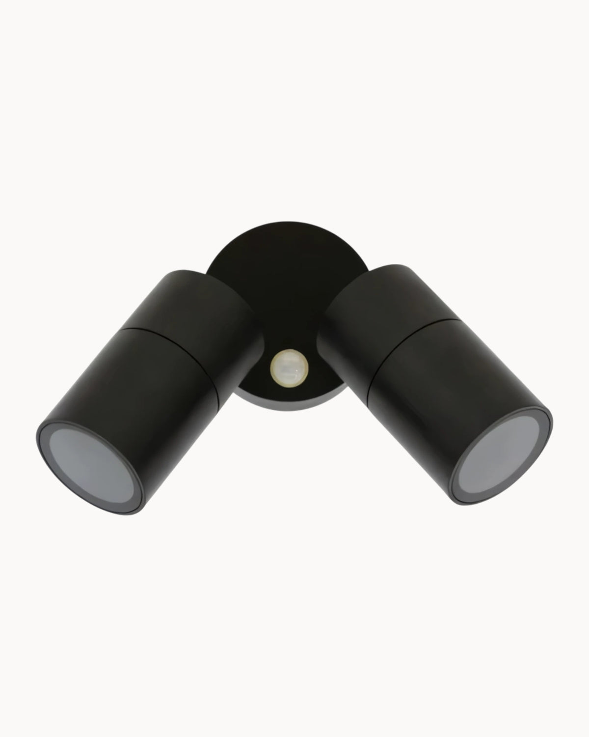 Liro IP44 Twin with Sensor Adjustable Wall Light Carbon Fibre Blend Black