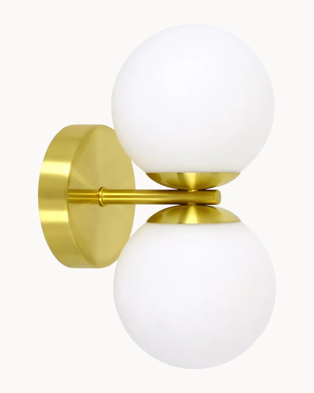 Ostro IP44 Wall Light Brass with Opal Glass