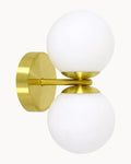 Ostro IP44 Wall Light Brass with Opal Glass