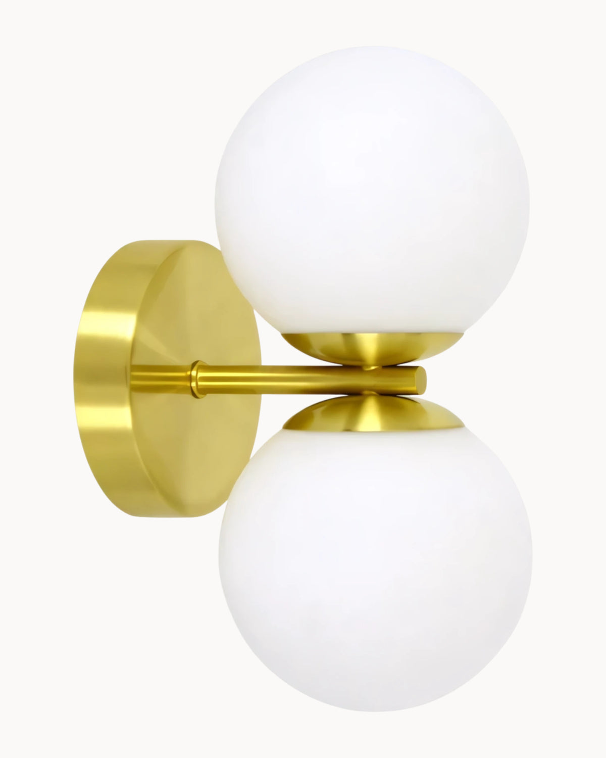 Ostro IP44 Wall Light Brass with Opal Glass