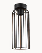 Black DIY fixture with cage-like design