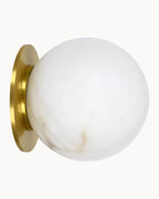 Artis Recessed Wall Light Brass with Alabaster Globe