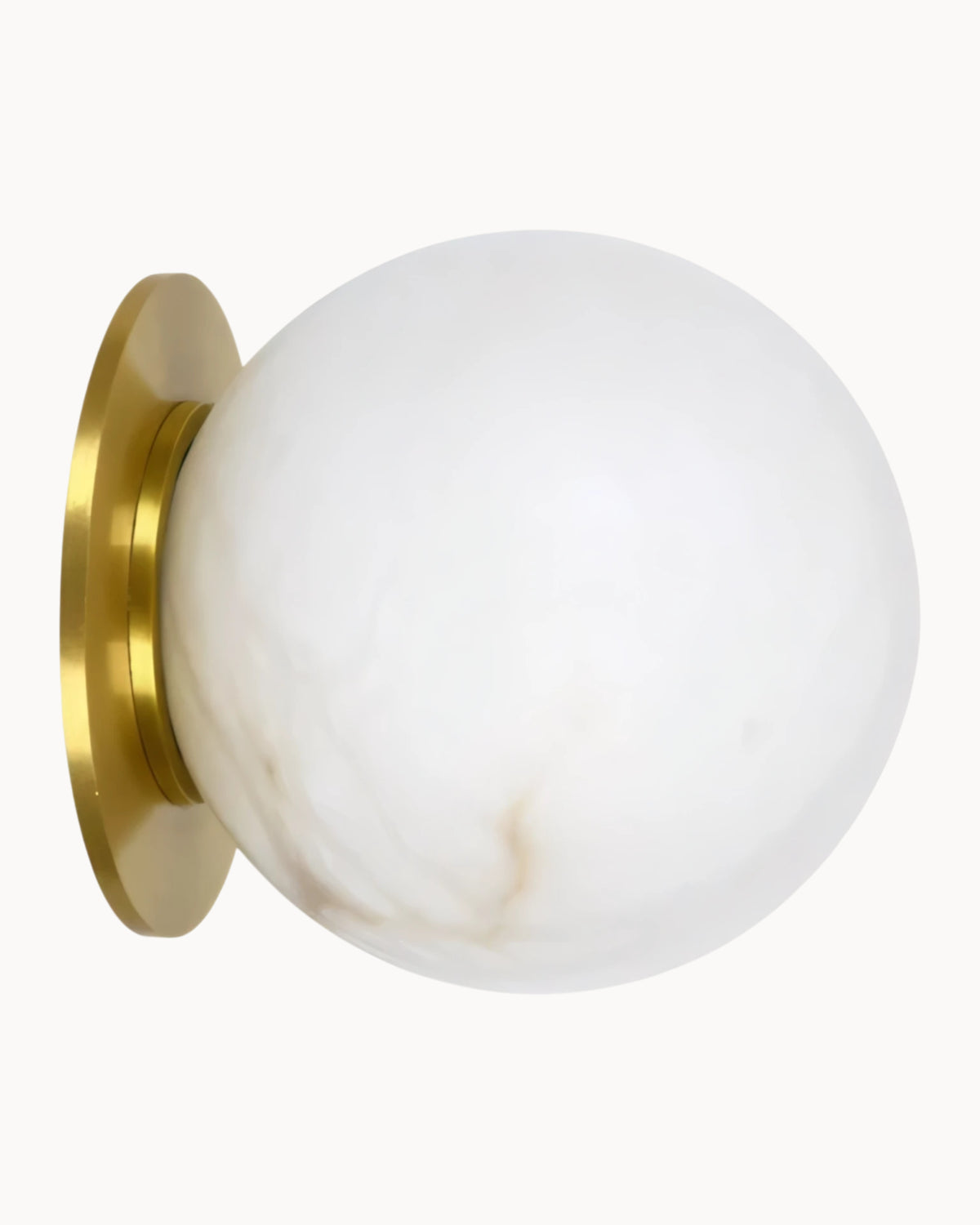 Artis Recessed Wall Light Brass with Alabaster Globe