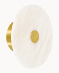 Alabaster 1 Disc Wall Light Brass