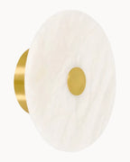Alabaster 1 Disc Wall Light Brass