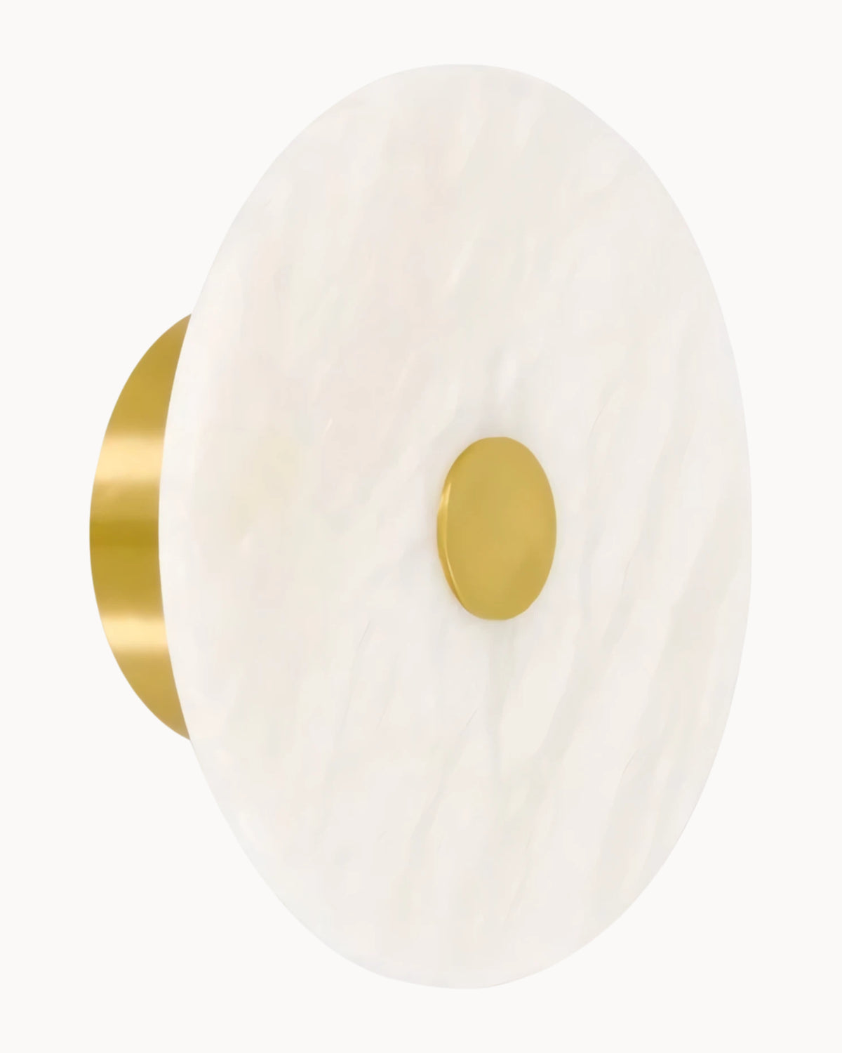 Alabaster 1 Disc Wall Light Brass