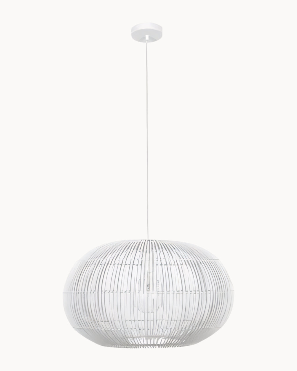 Herman 600mm Oval Pendant White