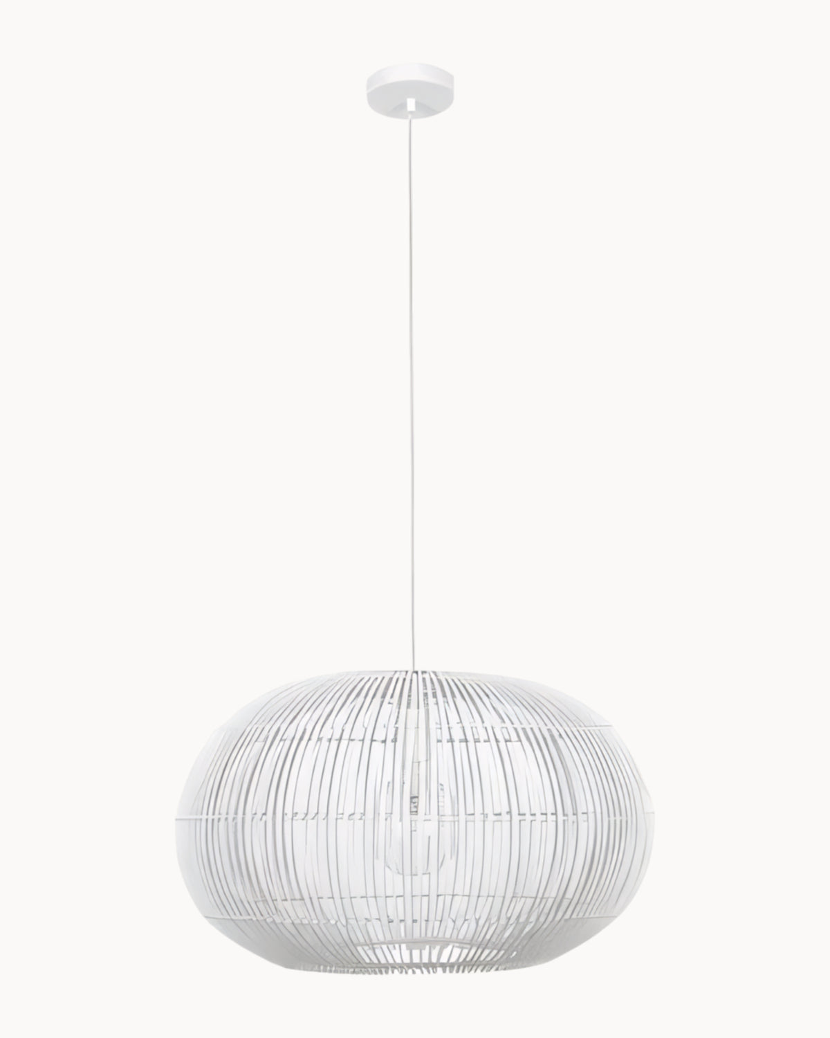 Herman 600mm Oval Pendant White