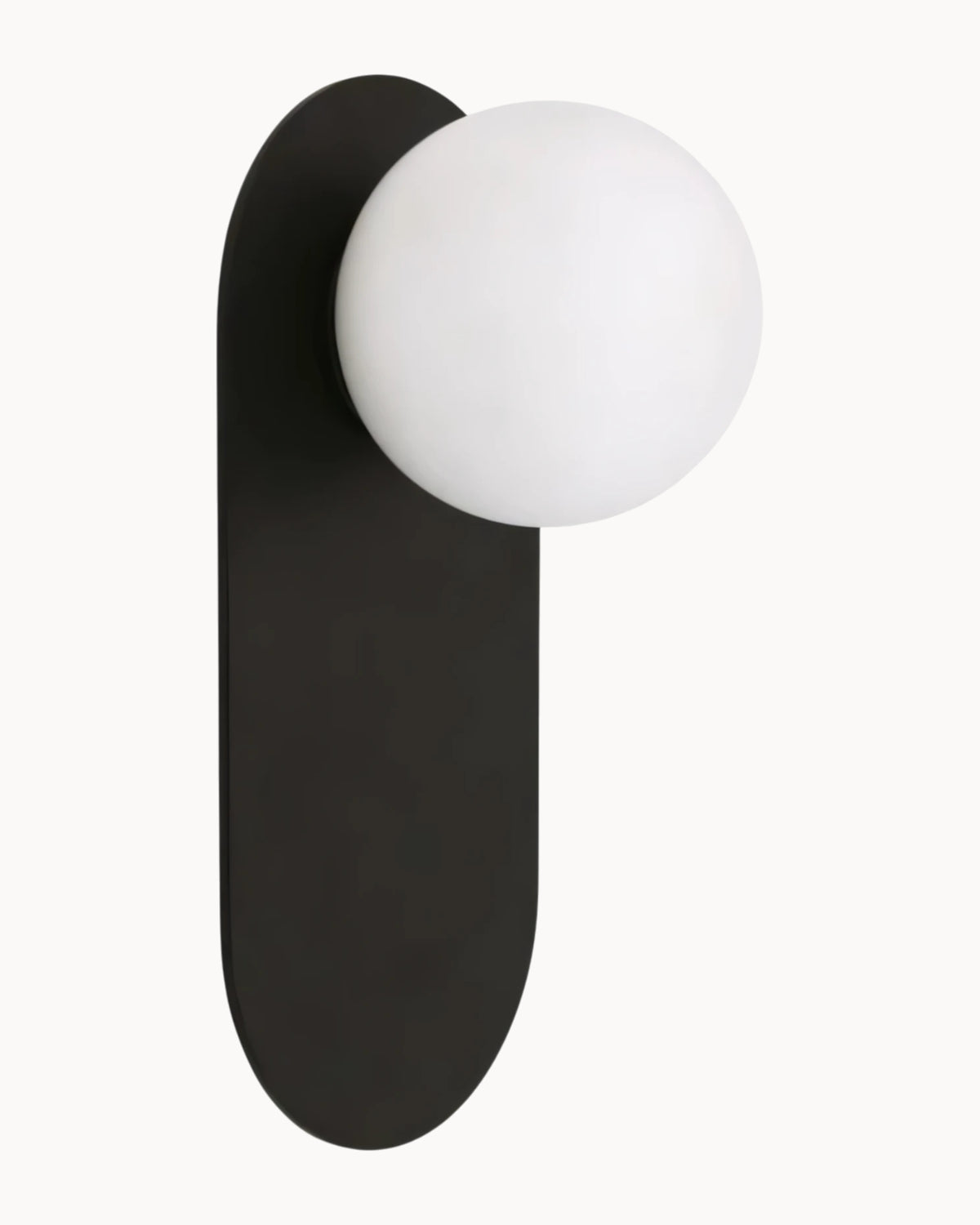 Romano IP44 Recess Wall Light Black with Opal Globe
