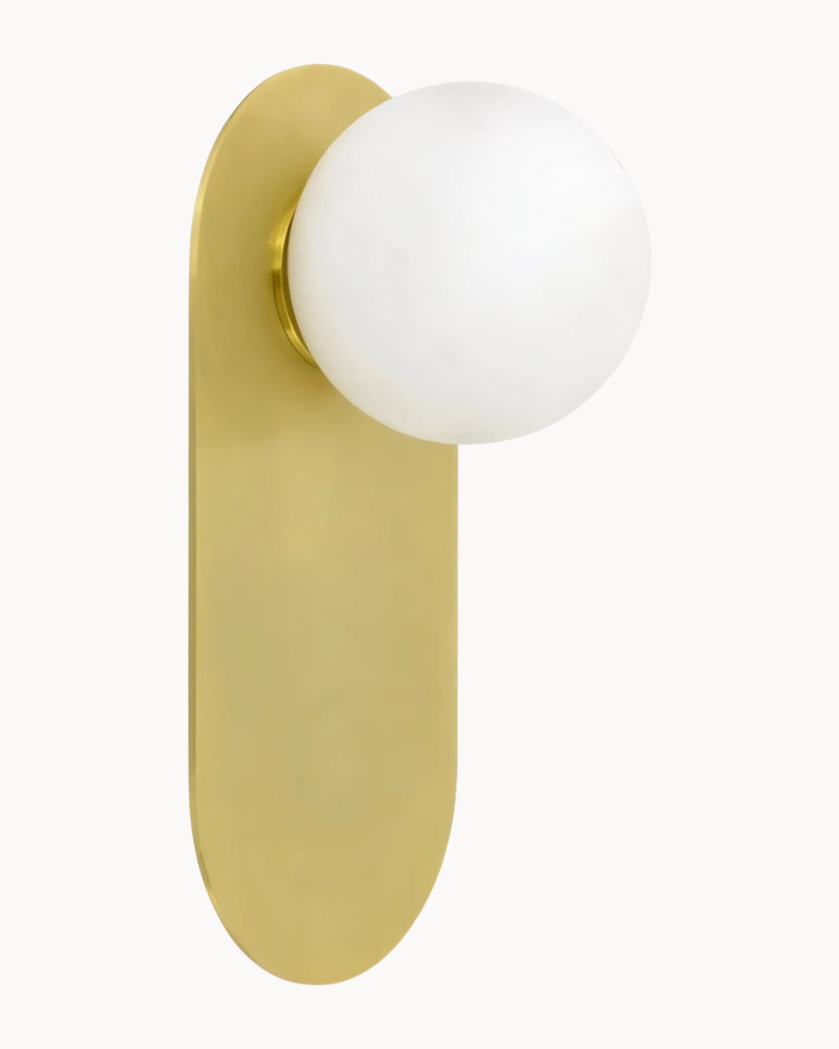 Romano IP44 Recess Wall Light Brass with Opal Globe