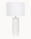Andros Ribbed Table Lamp Base Only White