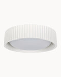 Uno 270mm Ribbed Ceiling Mount White Gypsum