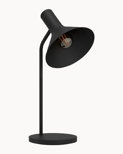 Matt black table lamp