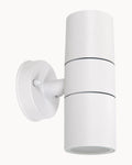 Liro IP65 2 Light Wall Light Carbon Fibre Blend White