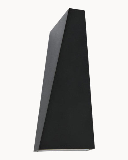 Black wall light with up/down light source