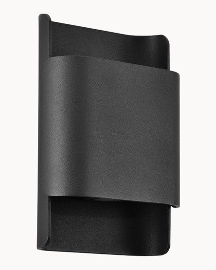 Black up/down wall light