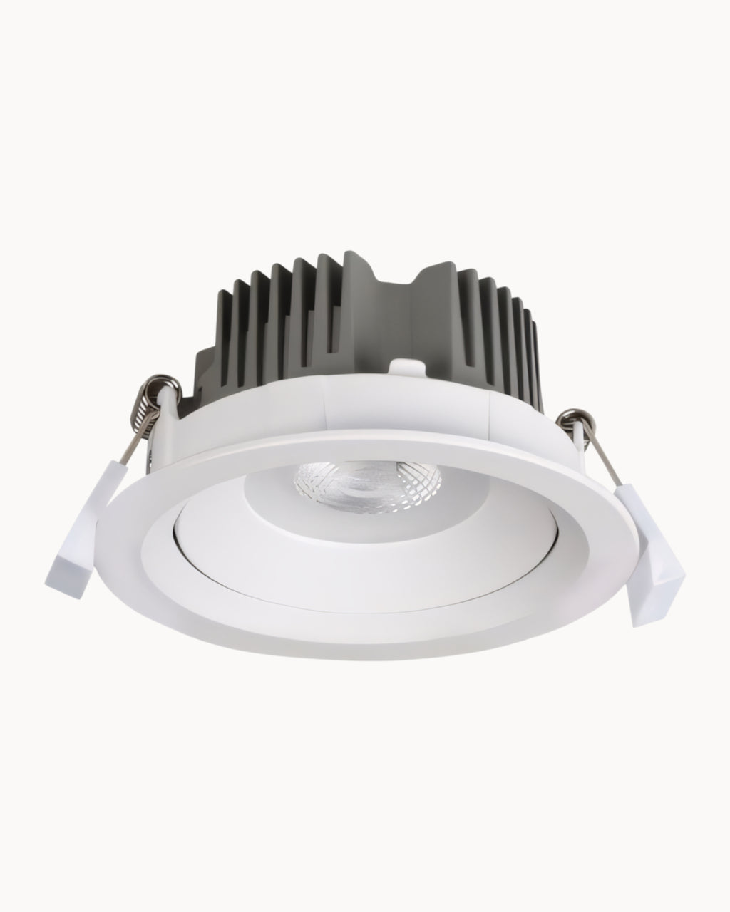 Torio 95mm IP40 10W CCT Tiltable Downlight White